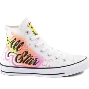 NEVER WORN high top graffiti converses
